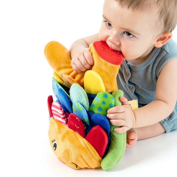 Melissa Doug Sensory Fish Toy Squeaking Crinkling Baby Play-6