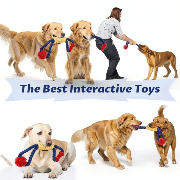 Aitmexcn Dog Rope Toy Durable Tug of War Teeth Cleaning-5