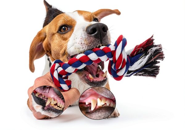 LosFong Dog Rope Toy Heavy Duty Cotton Chew Interactive-4