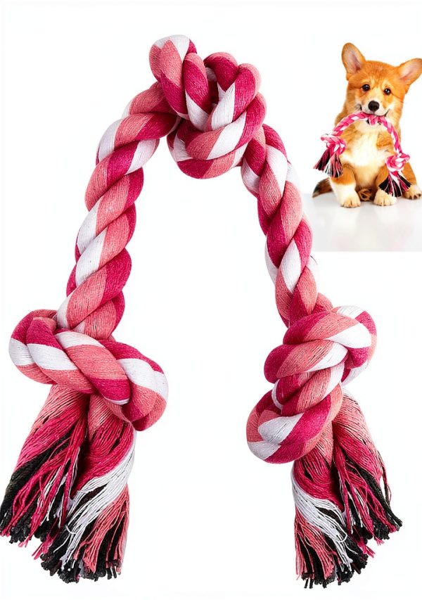 SZEE Dog Rope Toy Natural Cotton Chew Teeth Cleaning-0