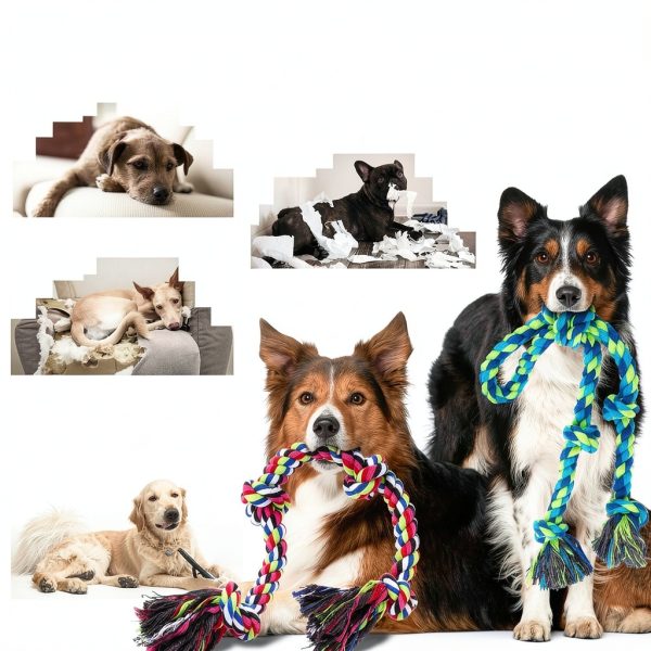 Eefitoys Dog Rope Toys Durable Cotton Tug of War Set-5