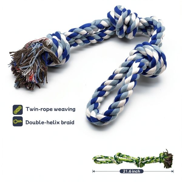 Rocfish Dog Rope Toys 3 Pack Cotton Dental Chew Tug-1