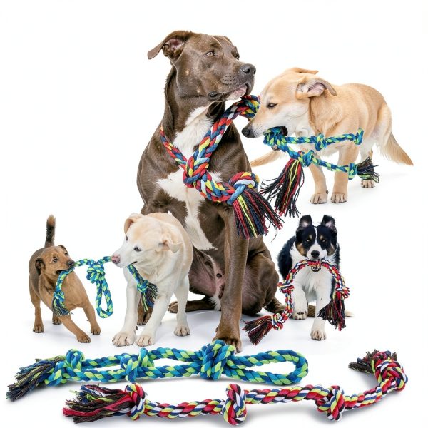 Eefitoys Dog Rope Toys Durable Cotton Tug of War Set-6