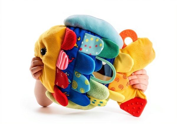 Melissa Doug Sensory Fish Toy Squeaking Crinkling Baby Play-8