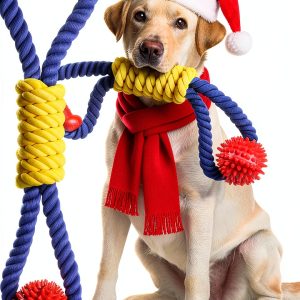 Aitmexcn Dog Rope Toy Durable Tug of War Teeth Cleaning-0