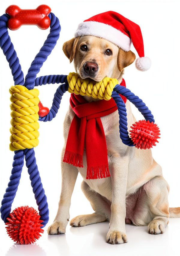 Aitmexcn Dog Rope Toy Durable Tug of War Teeth Cleaning-0