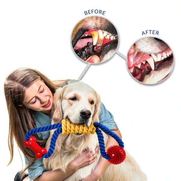 Aitmexcn Dog Rope Toy Durable Tug of War Teeth Cleaning-4