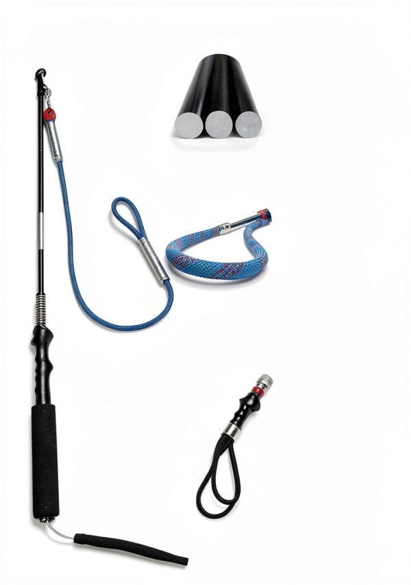 Dewonch Dog Flirt Pole Stainless Steel Rope Toy Exercise-3