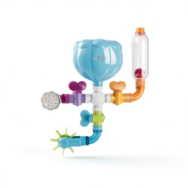 Nuby Wacky Waterworks Bath Toy Interactive Plastic Pipes-6