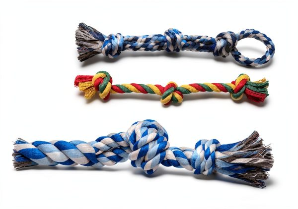 TLAZZ Dog Rope Toy Cotton Tug Chew Dental Cleaning Medium-3