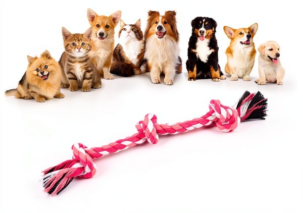 SZEE Dog Rope Toy Natural Cotton Chew Teeth Cleaning-2