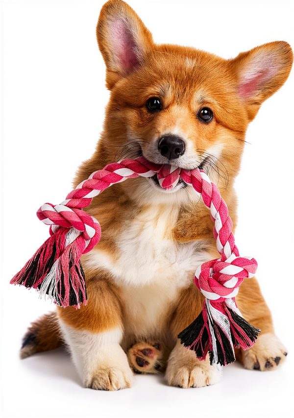 SZEE Dog Rope Toy Natural Cotton Chew Teeth Cleaning-7