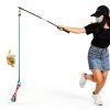 Dewonch Dog Flirt Pole Stainless Steel Rope Toy Exercise-1