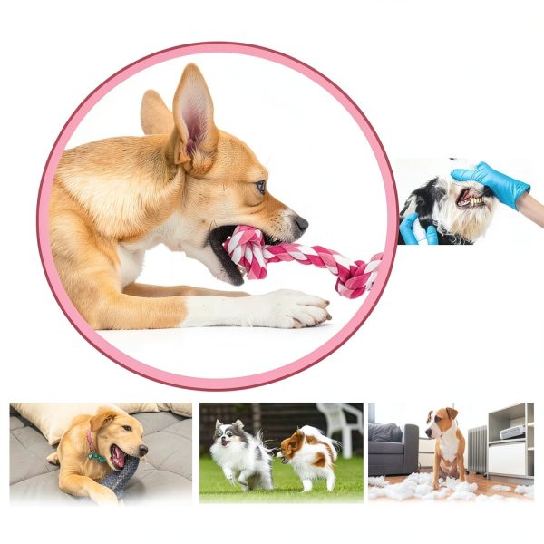 SZEE Dog Rope Toy Natural Cotton Chew Teeth Cleaning-3