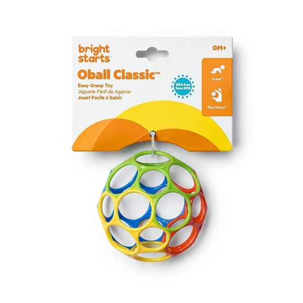 Oball Baby Toy Ball BPA Free Flexible Grip Red Yellow-4