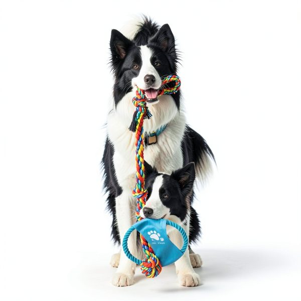 XLMYS Dog Rope Toys Chew Proof Interactive Play Set-6