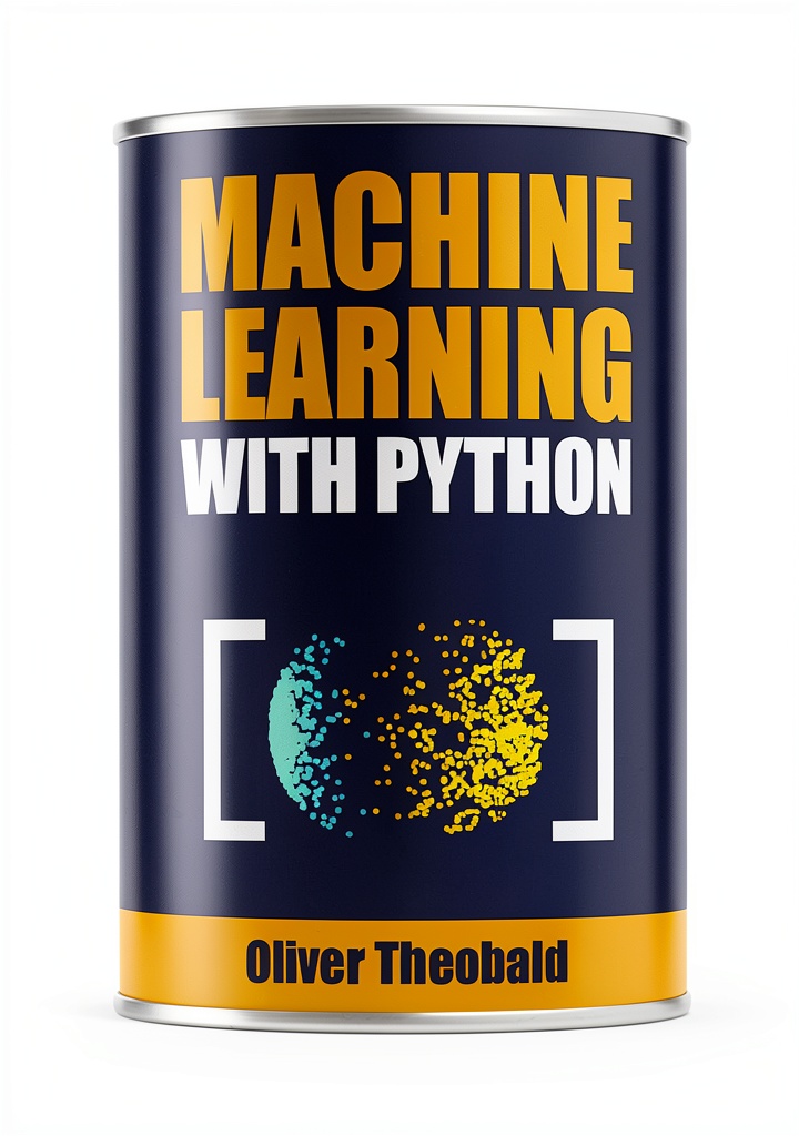 Installing Scatterplot Press Machine Learning Book Python Beginners on a wooden desk