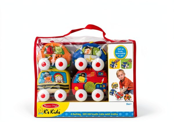 Melissa Doug Soft Toy Cars Pull Back Vehicles Toddler Play-4