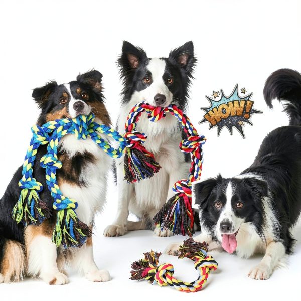 Forfon Dog Rope Toys Set Durable Chew Dental Care Large Dogs-6