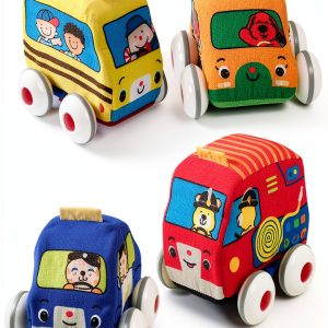 Melissa Doug Soft Toy Cars Pull Back Vehicles Toddler Play-0
