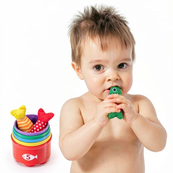 CubicFun Montessori Fishing Toy Felt Stacking Toddler Game-4