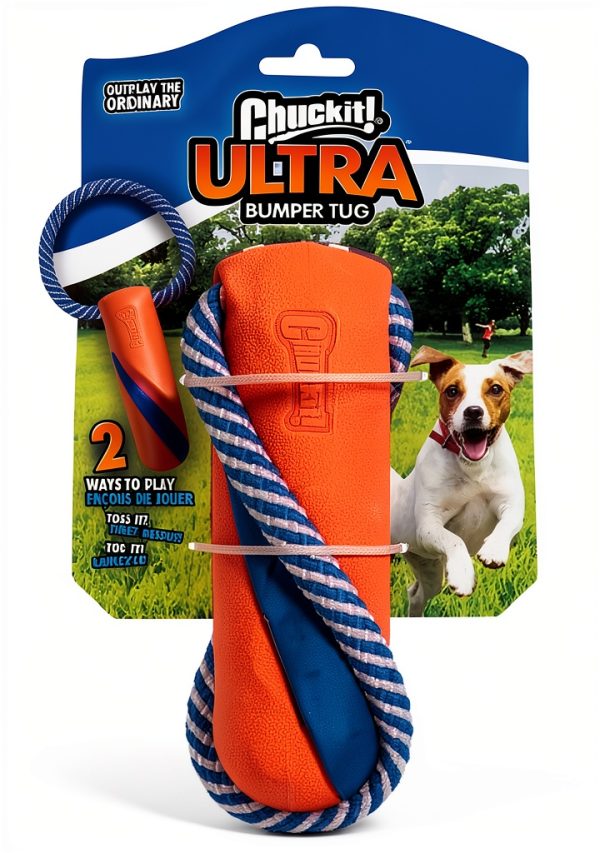 Chuckit Ultra Bumper Tug Dog Toy Durable Rubber Rope-0