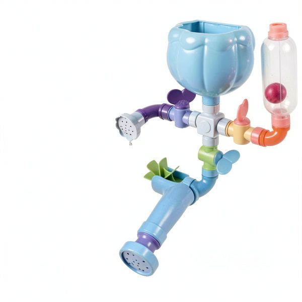 Nuby Wacky Waterworks Bath Toy Interactive Plastic Pipes-2