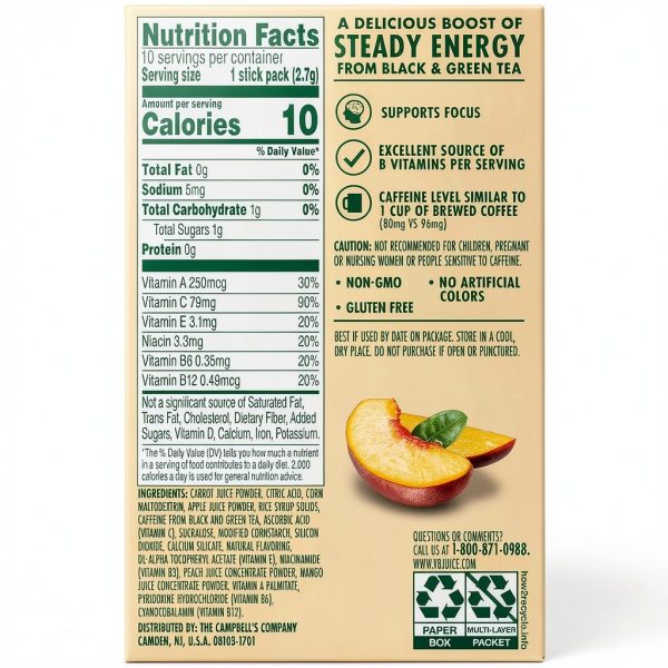 Peach Mango Energy Drink Powder Campbell 120pk-7