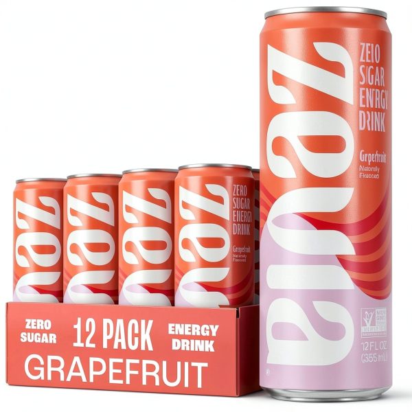 Zevia Zero Calorie Energy Drink Variety Pack 12oz Cans – Natural-0