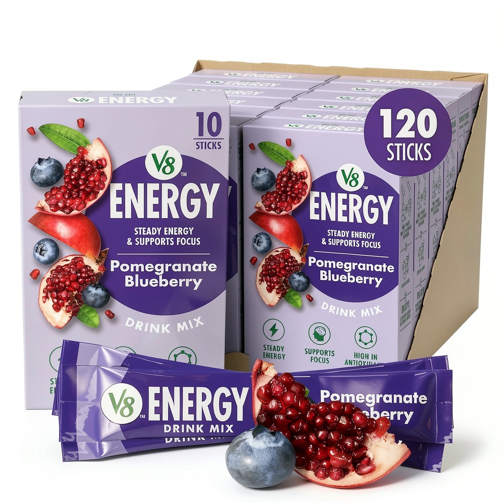Mixing Pomegranate Blueberry Energy Powder in a bottle