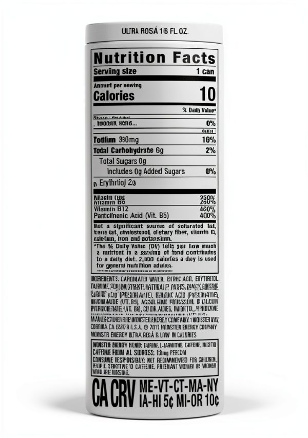 Monster Energy Ultra Rosa 15 Pack 16 Ounce Zero Sugar Energy Drink-1
