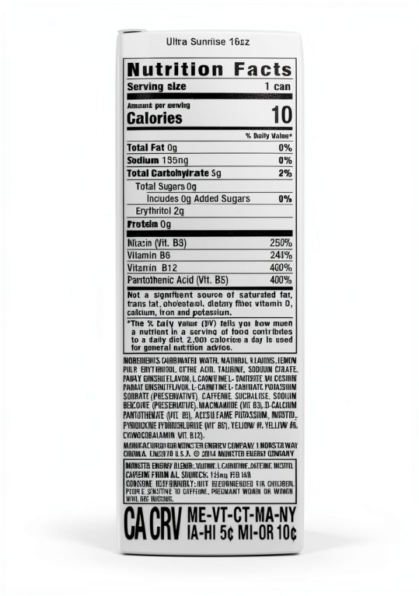 Monster Energy Zero Ultra Energy Drink 16 Ounce Pack of 24-1