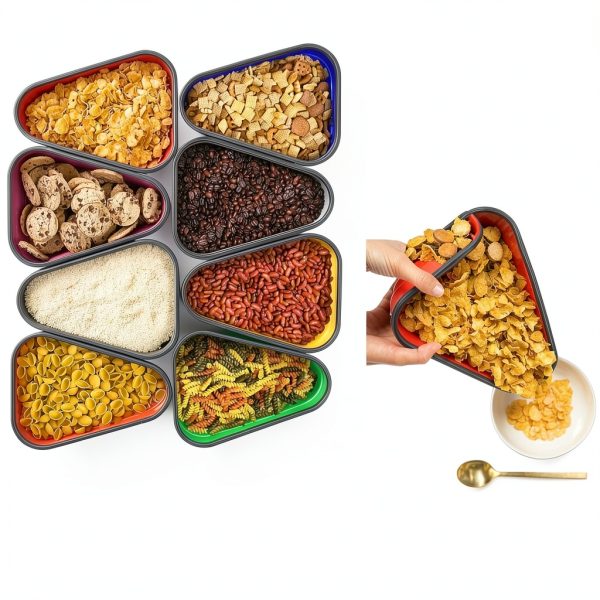 Pizza Storage Container Perfect Pizza Pack™ Reusable 5‑Tray Set Red-8