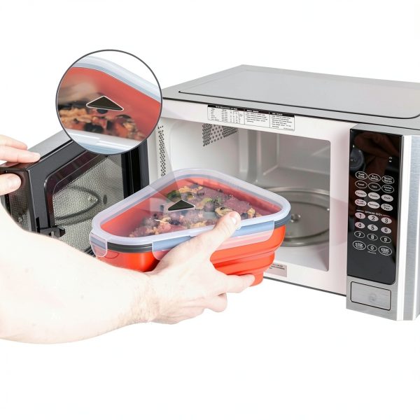 Pizza Storage Container Perfect Pizza Pack™ Reusable 5‑Tray Set Red-3