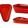 Pizza Storage Container Perfect Pizza Pack™ Reusable 5‑Tray Set Red-7