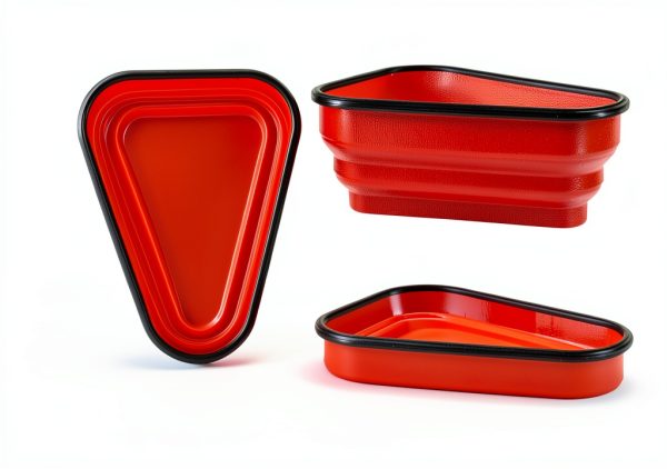 Pizza Storage Container Perfect Pizza Pack™ Reusable 5‑Tray Set Red-7