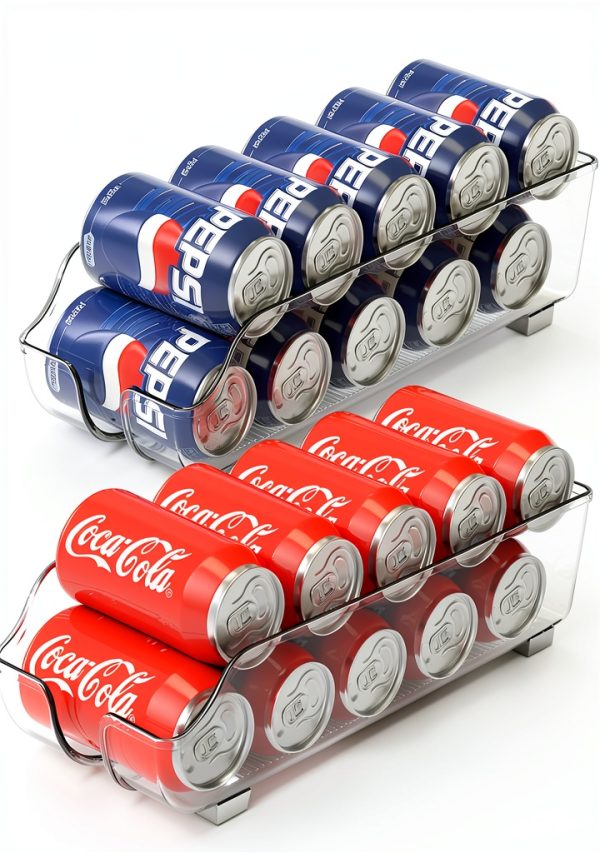 Simple Houseware Soda Can Organizer & Dispenser Set of 2-0
