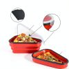 Pizza Storage Container Perfect Pizza Pack™ Reusable 5‑Tray Set Red-5