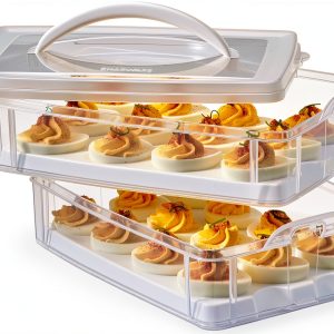 Snapware 2-Layer 24-Egg Carrier with Detachable Lids Microwave Safe-0