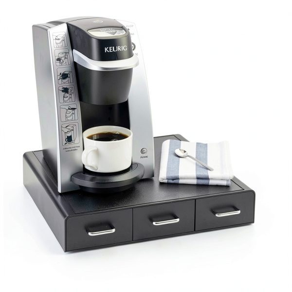 Amazon Basics Pod Storage Drawer for K-Cup Pods 36 Capacity Black-1
